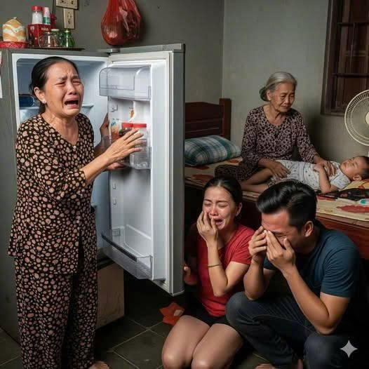 Con dâu bận đi công tác, để cháu cho bà nội trông, trở về thấy nhà cửa vẫn ngăn nắp, cháu ngủ ngon, nhưng mở tủ lạnh ra thì mẹ trẻ bỗng g àokhóc ngấtlịm