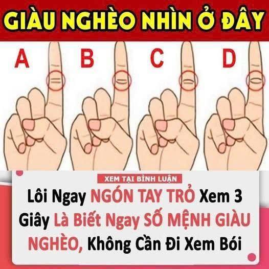 Chỉ 1 giây nhìn ngón trỏ: Biết tương lai thành công, gi àu có hay ngh è.o kh ó muônđời