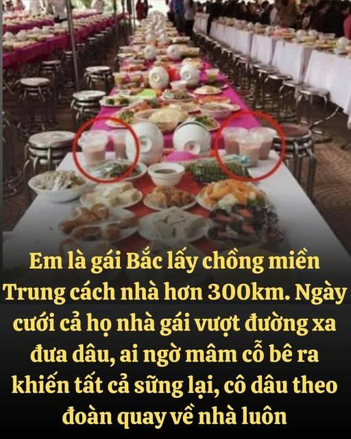Em là gái Bắc lấy chồng miền Trung cách nhà hơn 300km. Ngày cưới cả họ nhà gái vượt đường xa đưa dâu, ai ngờ mâm cỗ bê ra khiến tất cả sữ;ng lại, cô dâu theo đoàn quay về nhà luôn