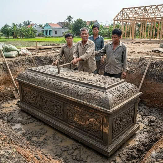 Ông Chín chống gậy lại gần, gương mặt nhăn nheo ánh lên sự tò mò: — Đào lên coi! Biết đâu hồi xưa người ta chôn cái hũ và ng.