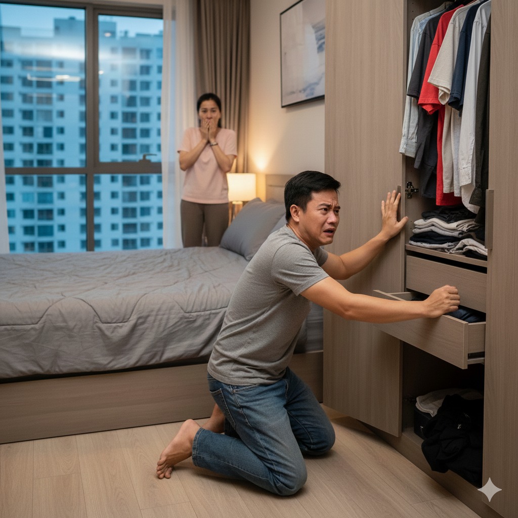 Tôi muốn xem thử trong phòng ngủ còn lại dấ;u v;ết gì không nên nói vợ dọn cơm, tôi sẽ ăn cơm trưa cùng cô ấy