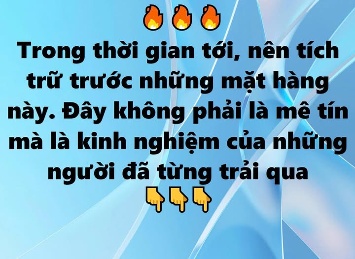 Những đồ dùng bạn nên tích trữ trong nhà: Dự trữ cho những tình huống khẩ;n c ấp