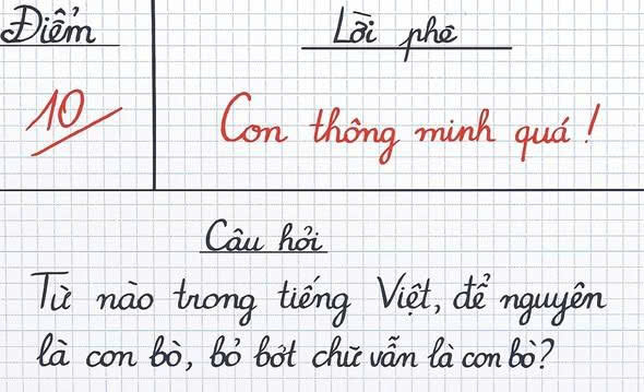 ừ tiếng Việt nào để nguyên là con b:ò, bỏ bớt chữ vẫn là con b:ò