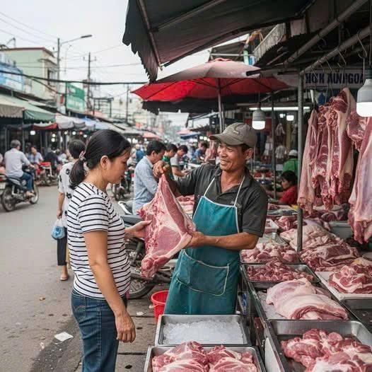Vợ làm nghề gội đầu mátsa đi mua thịt lợn được chủ tiệm g;óa vợ giảm giá, chồng nghe tin sừngsổ ra chợ định xử luôn người đàn ông bán thị