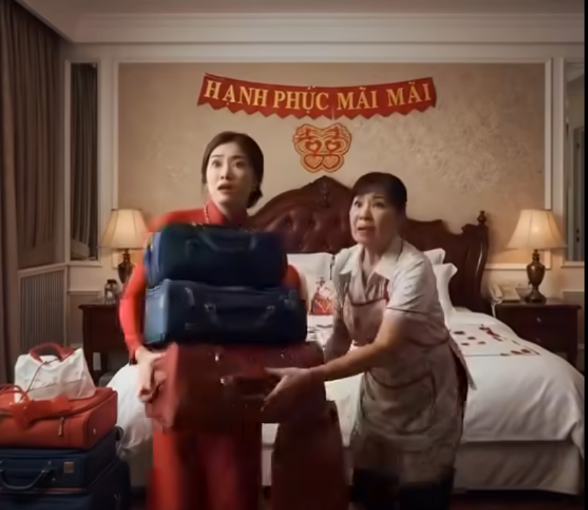 Người xuất hiện không phải anh, mà là bà giúp việc trong nhà – bà Lựu, gầy gò, tóc đã bạc nhiều