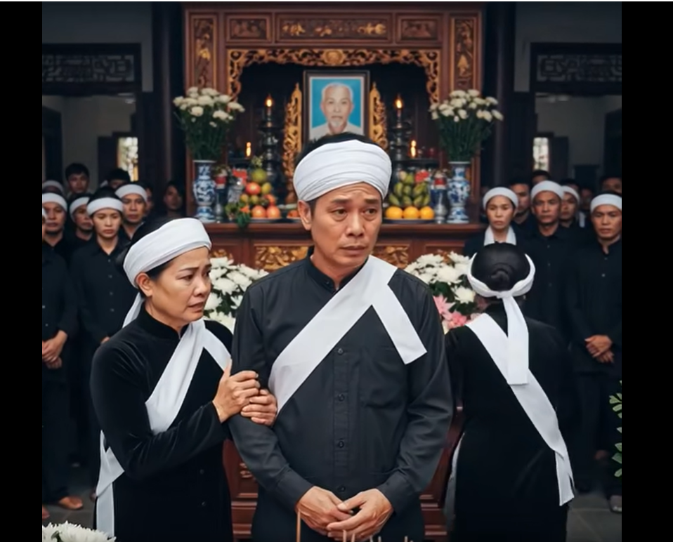 Trong đám t;;an g bố chồng, vợ vỡ lẽ chồng đã nuôi vợ b é suốt 16 năm qua