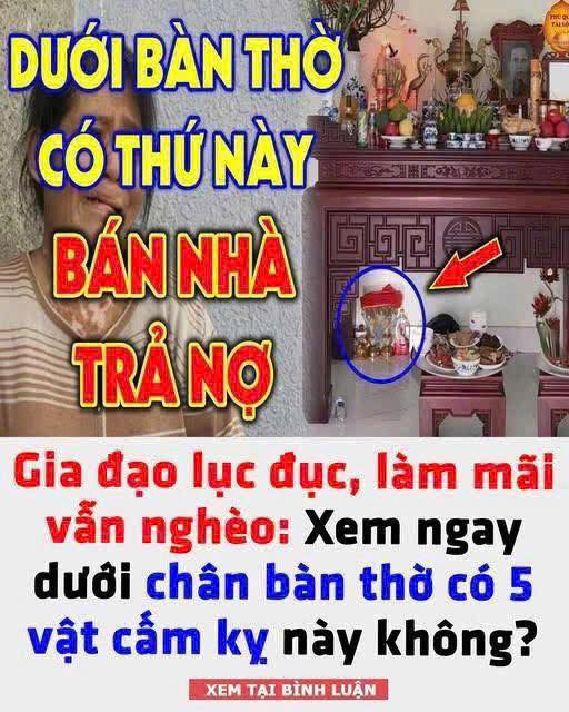 Cứ tiện tay đặt 3 thứ này dưới chân bàn thờ: Không đau ốm cũng hao tài, khánh kiệt, đó là thứ gì?