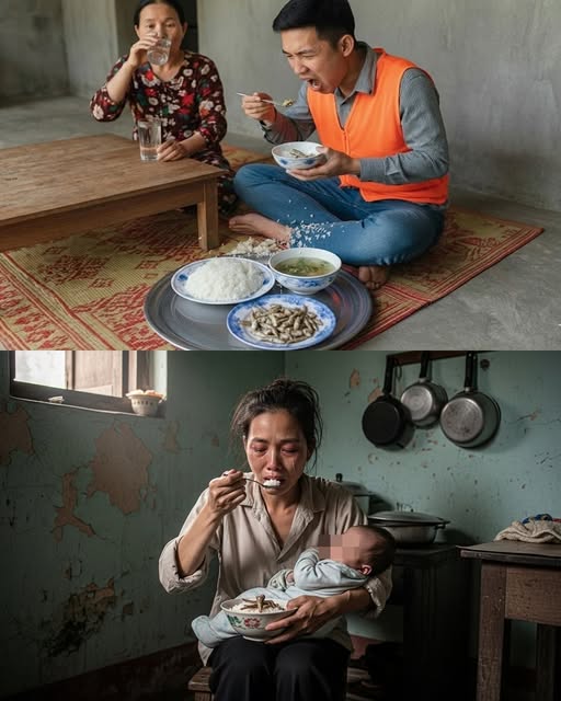 Đi làm về nhà đ::ói quá vơ vội lấy bát cơm ở cữ mà mẹ cho vợ mình ăn, nhưng rồi h//ãi hù//ng…