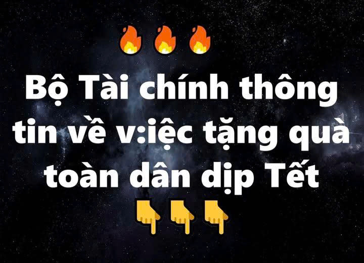 Bộ Tài chính thông tin về việc tặng quà toàn dân dịp Tết