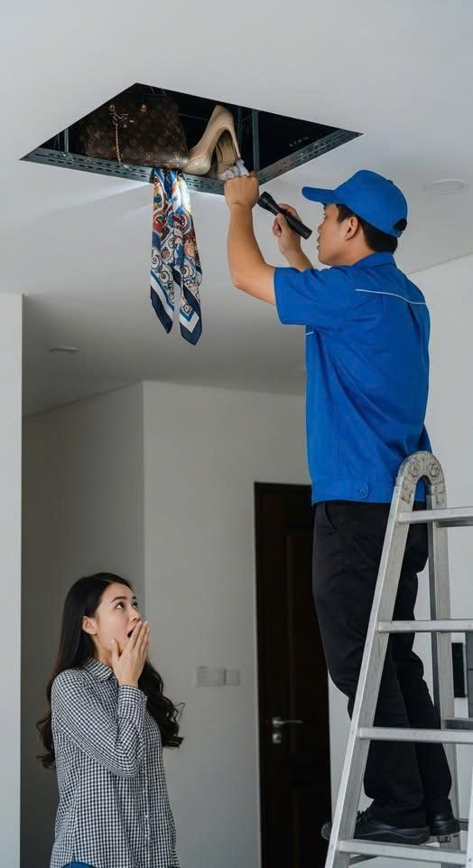 Trong lúc sửa điều hòa, thợ kỹ thuật phát hiện trong trần nhà có… túi đồ phụ nữ lạ. Tôi nghi chồng “ă:n vụ:ng”, cho đến khi mở túi ra, sự thật lại liên quan đến bímật của mẹ chồng nhiều năm trước