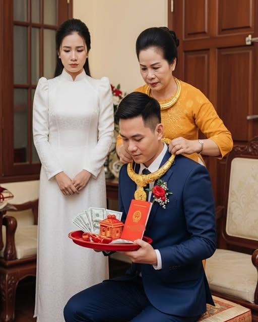 Đám cươí mẹ chồng lên trao 10 cây vàng, 2 sổ đỏ, 500 triệu tiền mặt cho con trai nhưng con dâu không có 1 thứ gì